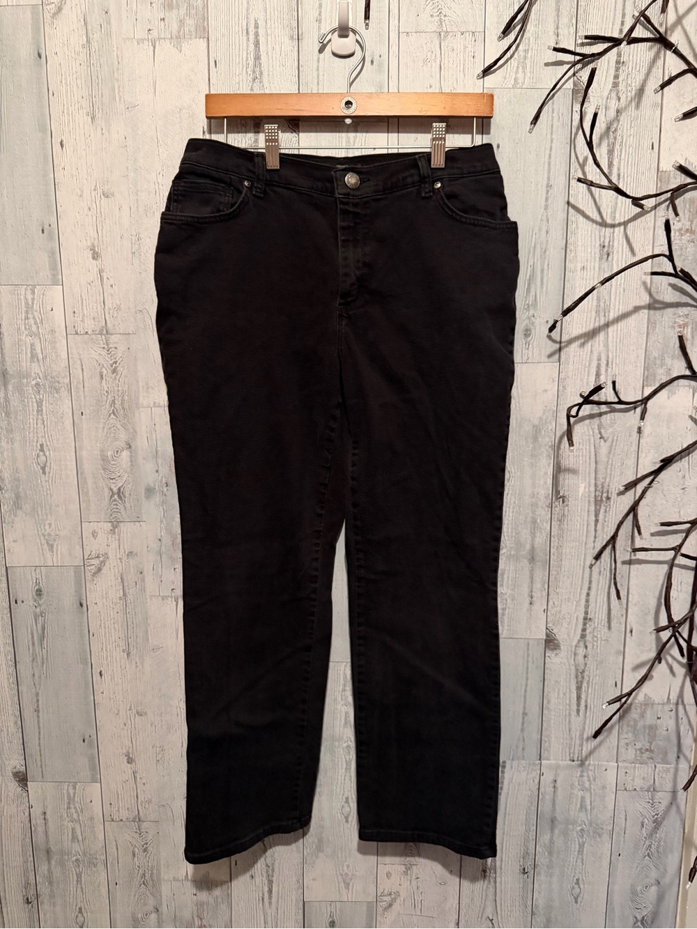 Lee Black Straight Leg Women's Jeans Sz 12 short 32x27